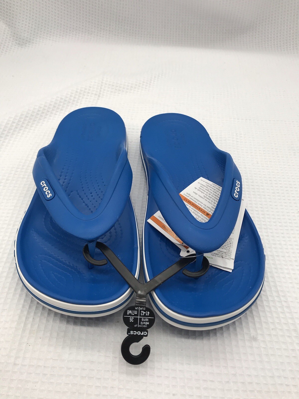 Crocs Bayaband Flip Flops Sandals Sz Mens 8 Womens 10 Robin Blue Lightweight