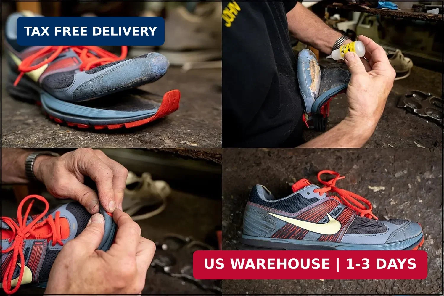 Shoe-Fix Glue Professional Grade Repair Adhesive for All Footwear Instant Bond,