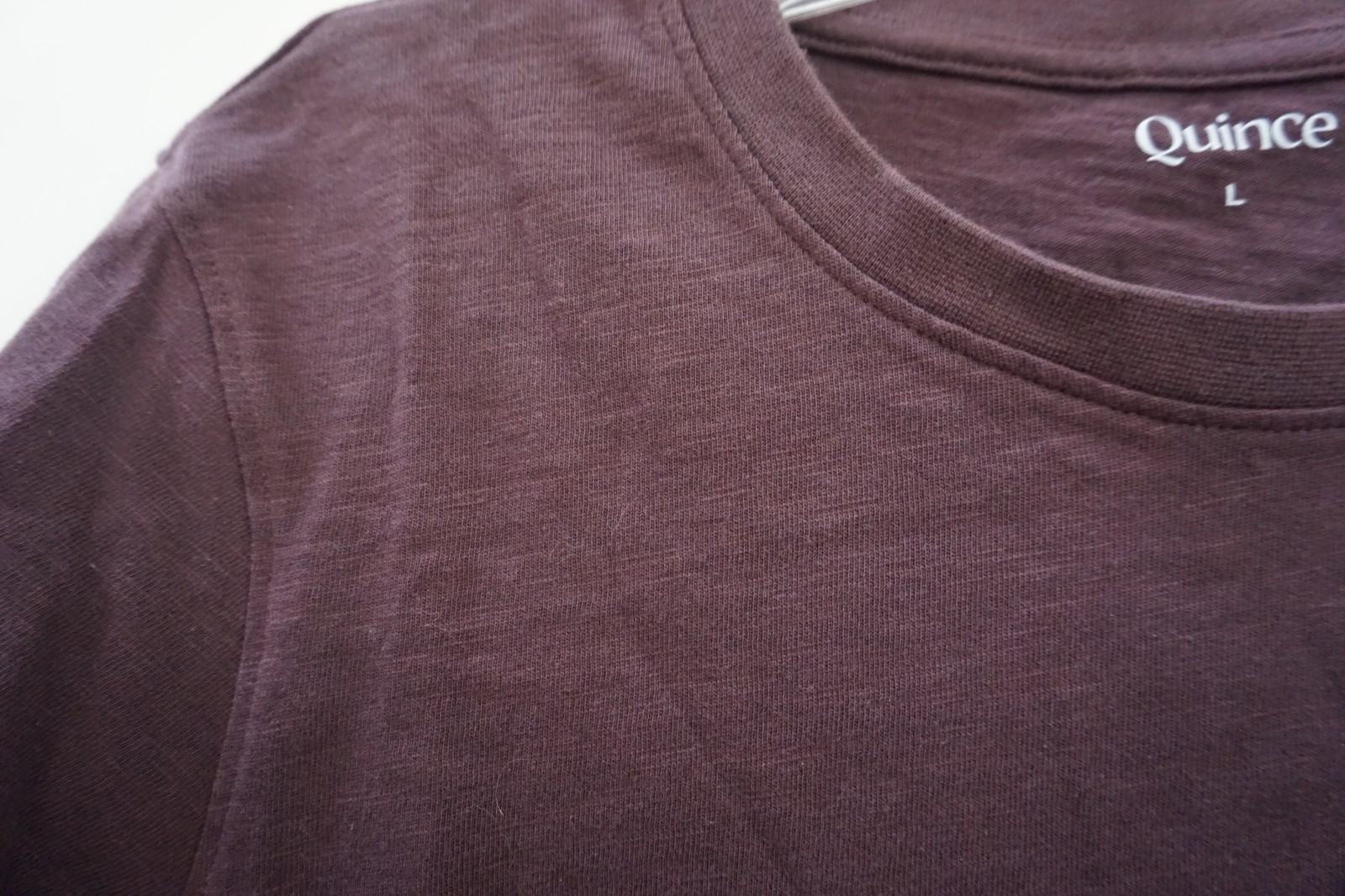 Quince Women’s Minimalist 100% Organic Cotton Tee L Cocoa Brown Quiet Luxury