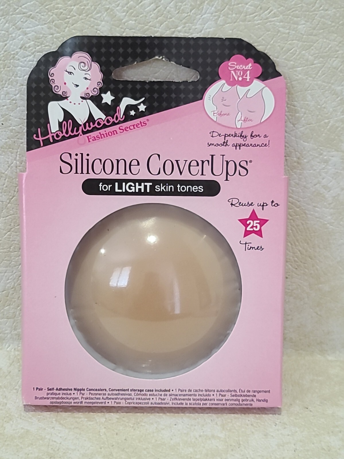 Hollywood Fashion Secrets Silicone CoverUps LIGHT Tone 1 PAIR. Lingerie Accesso