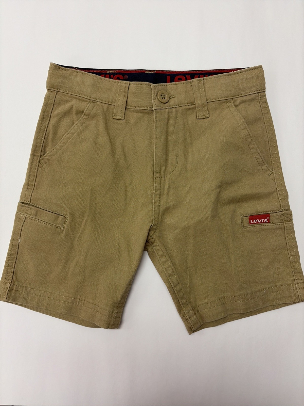 Levi’s Adjustable Waist Khaki Cargo Shorts Boys Size 4 /5 Regular Casual