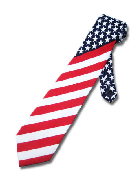 NEW American Flag Mens Neck Tie USA Patriotic NeckTie Patriotic US Seller