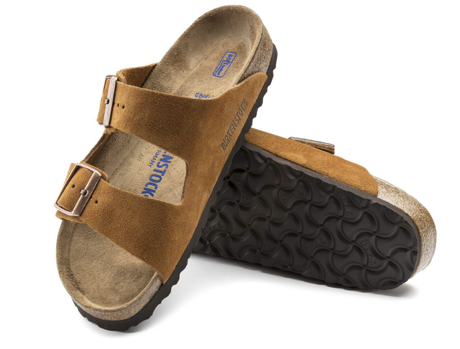 Birkenstock Arizona Soft Footbed Suede Leather Sandals Taupe/Mocha/Black/Mink