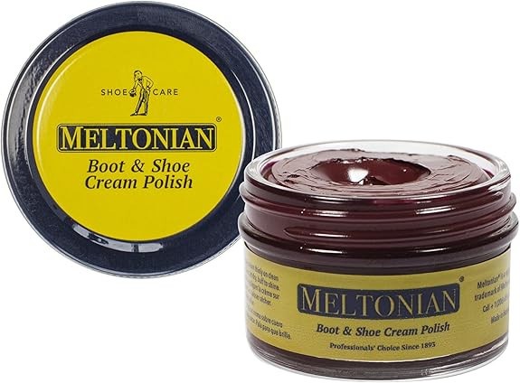 Meltonian shoe cream, 12 red mahogany, oil based with beeswax, restor, protect