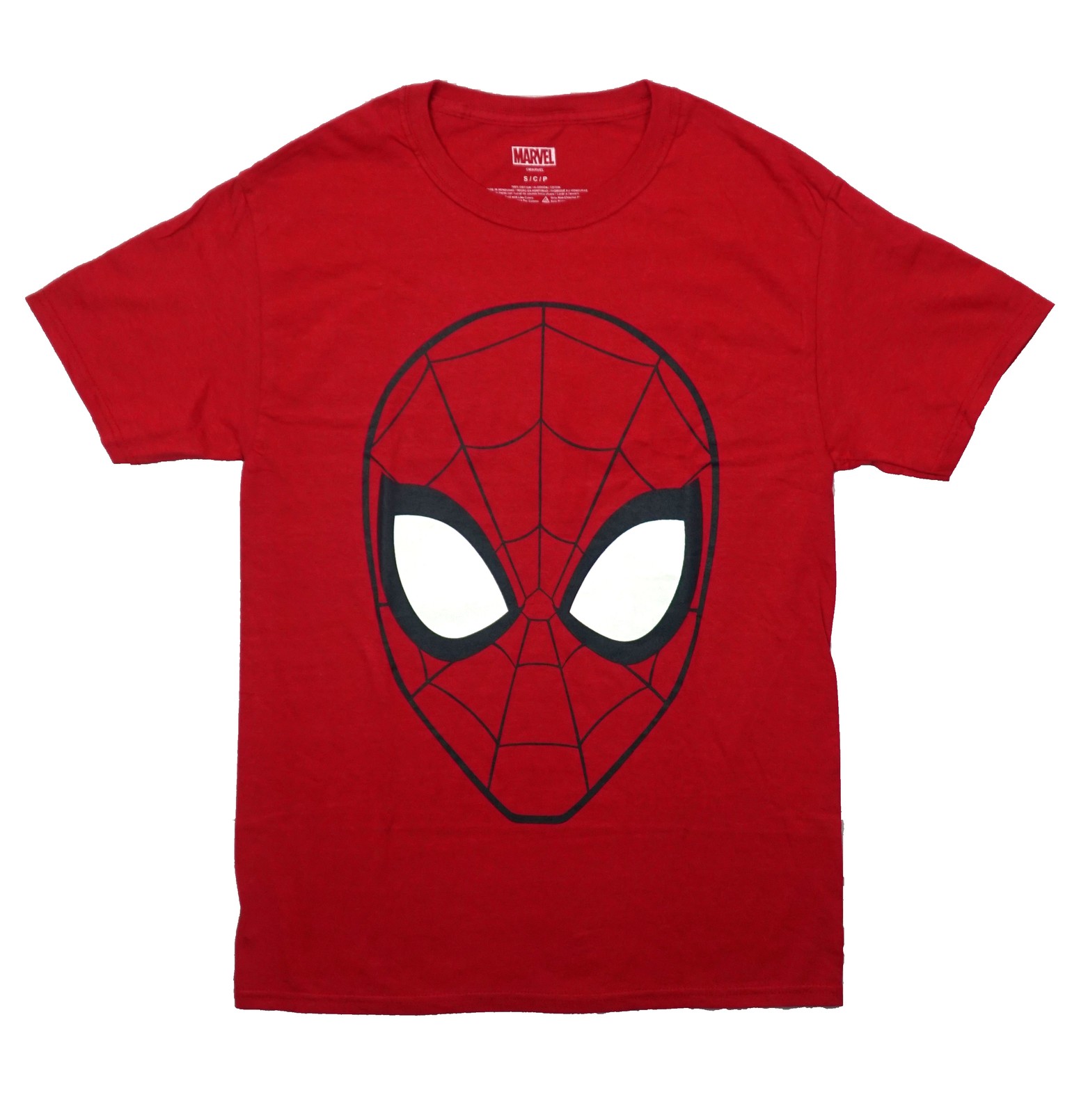 Spider-Man New Adult T-Shirt – Giant Spidey Head Image