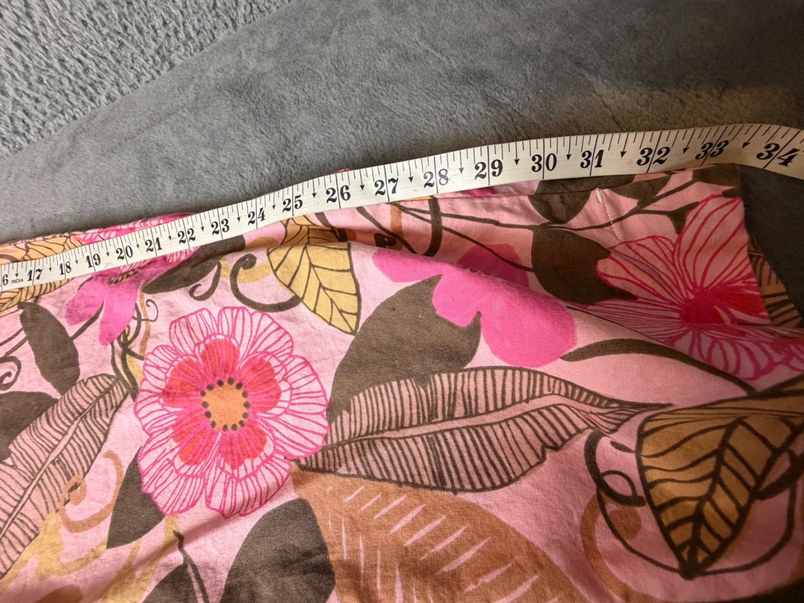 Sigrid Olsen Pants Womens Petite 10 Pink Floral Pop Art Boho Print