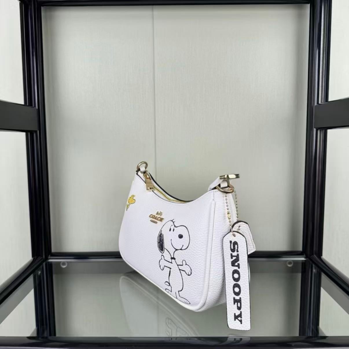 COACH x PEANUTS Teri Shoulder Bag Snoopy Chalk Multi CBJ76 Outlet Free Shipping