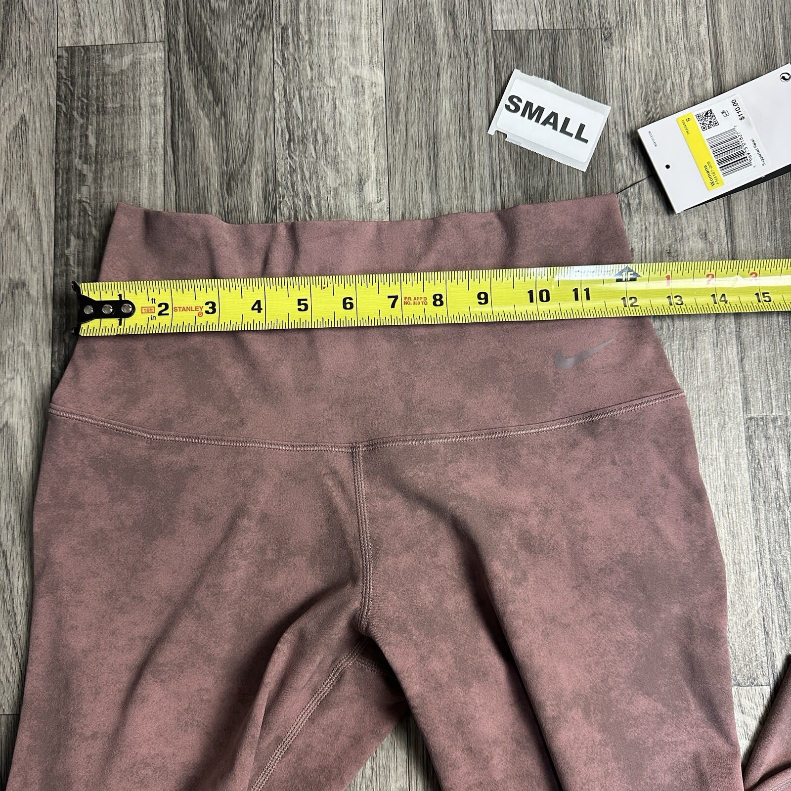 Nike Zenvy Womens High-Waisted 7/8 Leggings Sz S Gentle Support Mauve FN4167-208