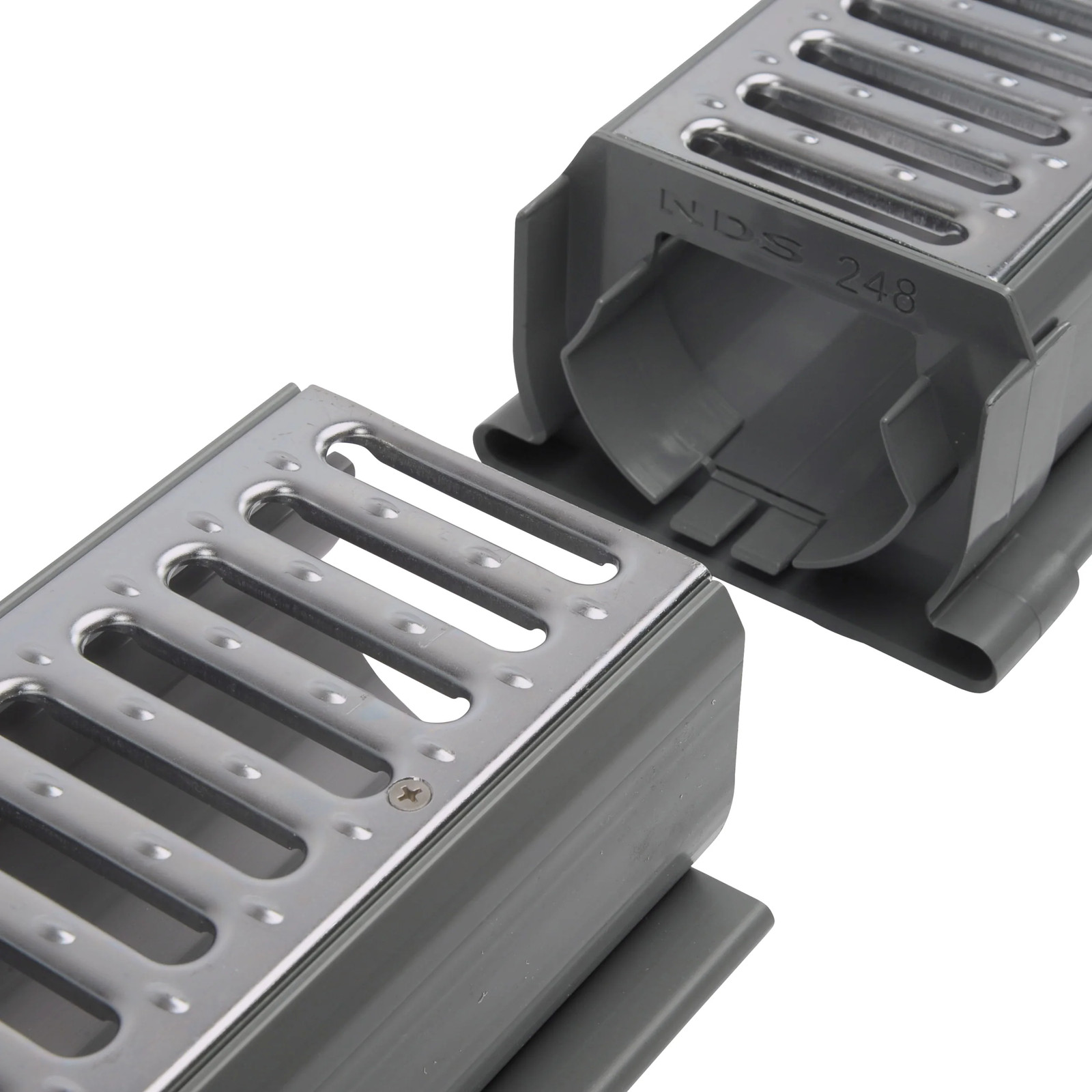 NDS Spee-D Channel Drain Assembly, 4-3/4-in wide X 10-ft long with Channel|22460