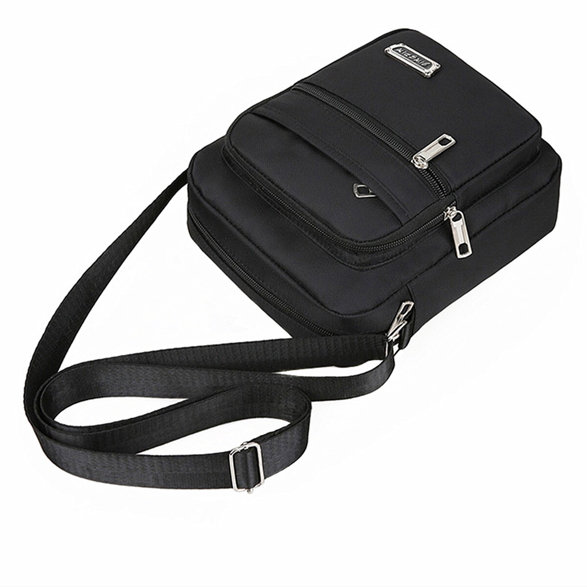 Men’s Fashion Shoulder Casual Crossbody Bag Nylon Fabric Multi Pocket Design