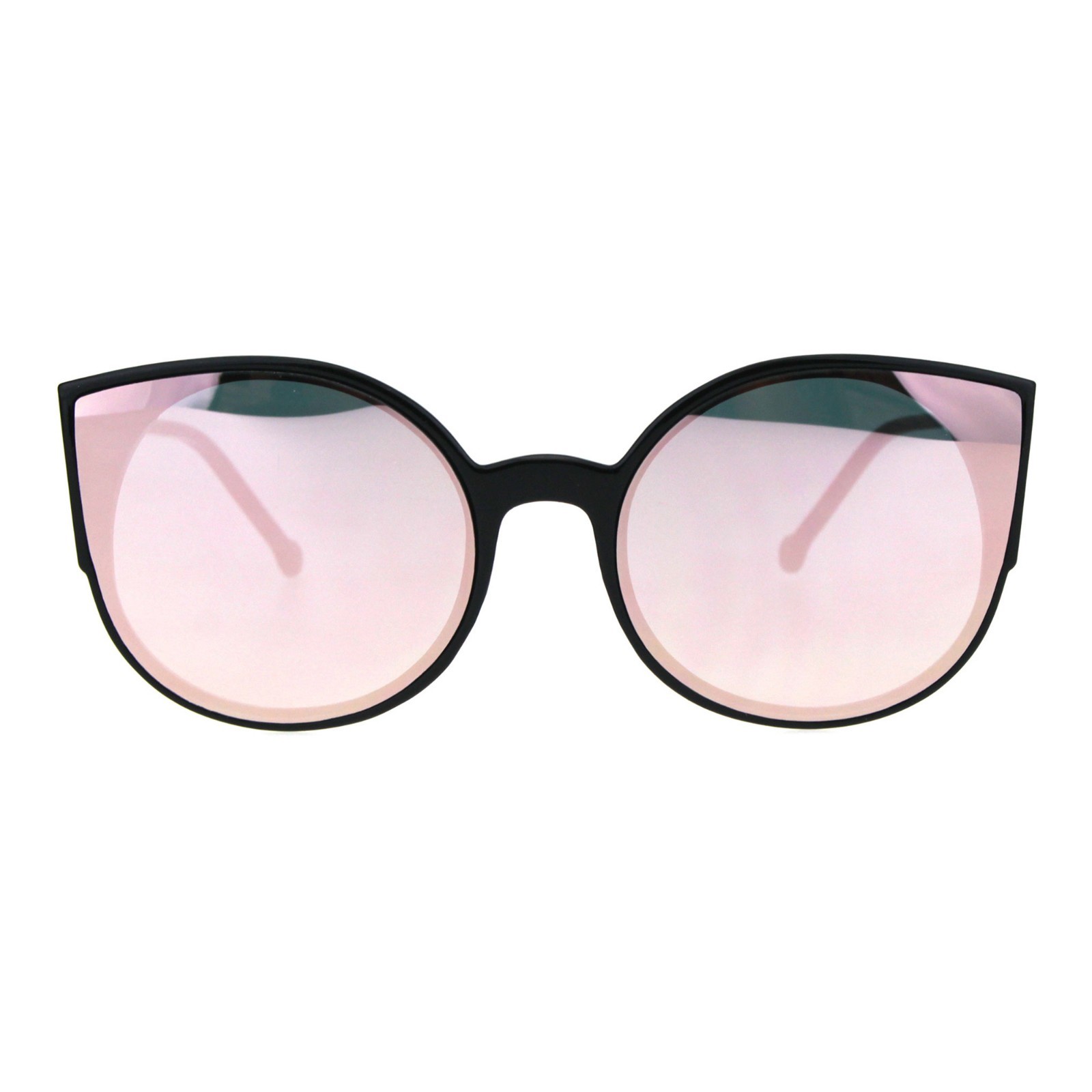 Womens Round Cateye Sunglasses Trendy Retro Fashion Shades Mirror Lens UV 400
