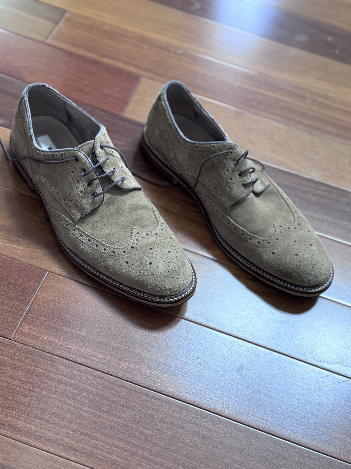 Joseph Abboud Frederick 500373 Beige Leather Wingtip Brogue Oxford 12