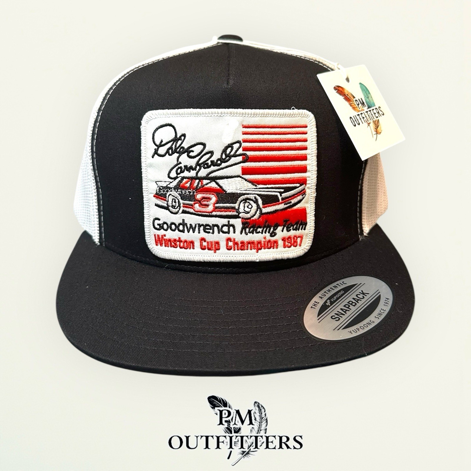 Dale Earnhardt Goodwrench 1987 Winston Cup Champion Hat | YP Classic Black White