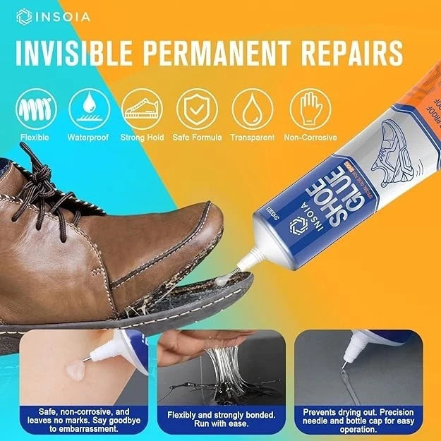 ShareShoe Glue Sole Repair Kit, Heavy Duty Shoe Adhesive, Waterproof, Flexible,