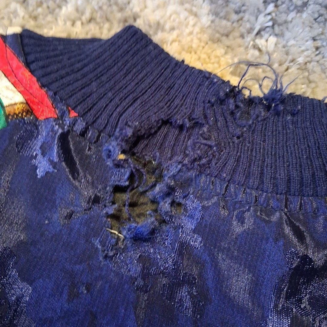 Horse Jockey Stadium Show Jumping Silk? Jacket Equestrian Sports 80s VTG AS IS