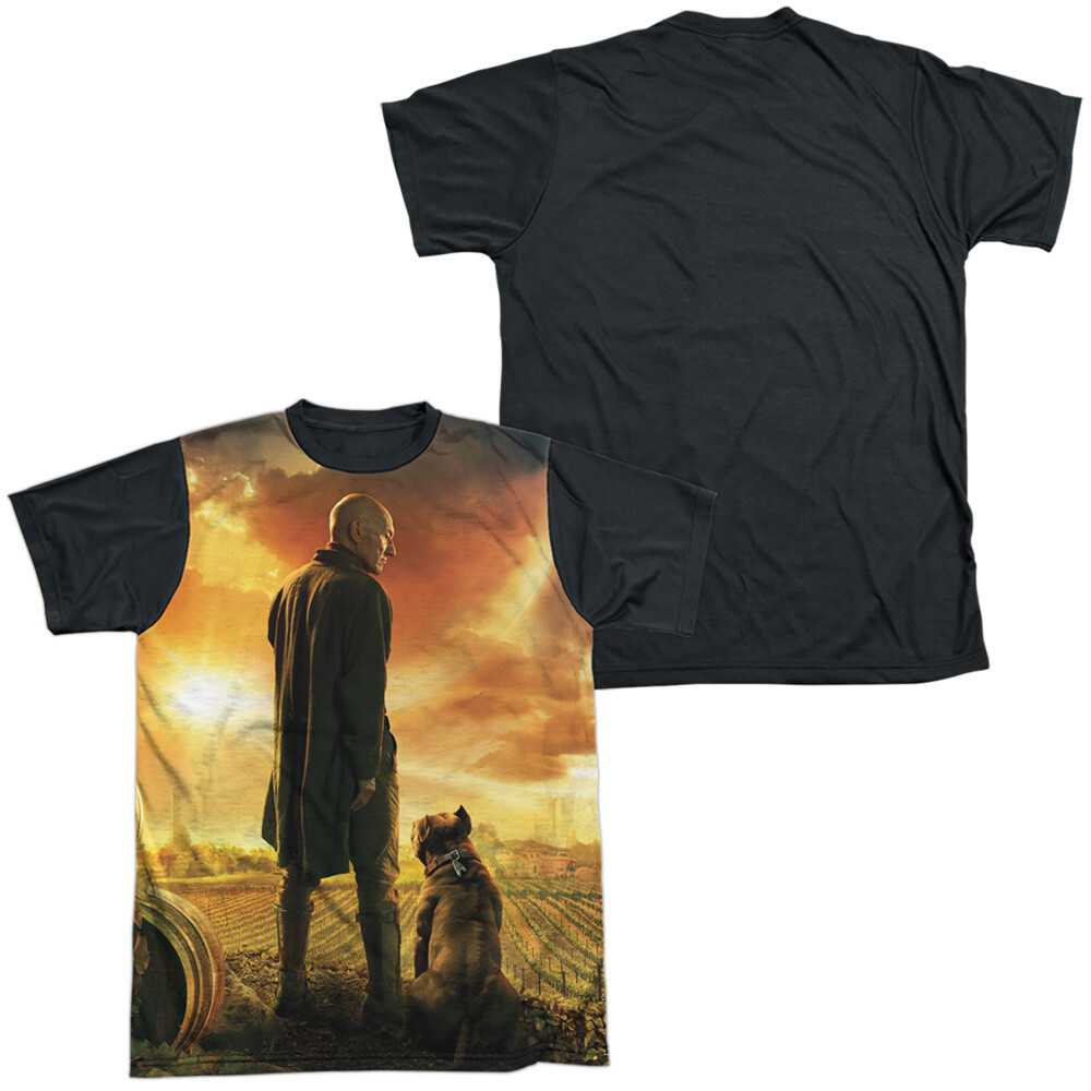 Star Trek Picard Picard Poster Adult Costume T Shirt (Black Back), S-3XL