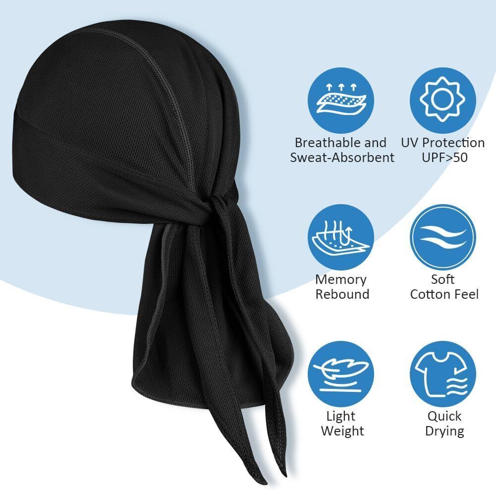 Motorcycle Head Wrap Biker Du Do Bandana Paisley Doo Rag Cooling Skull Cap Durag