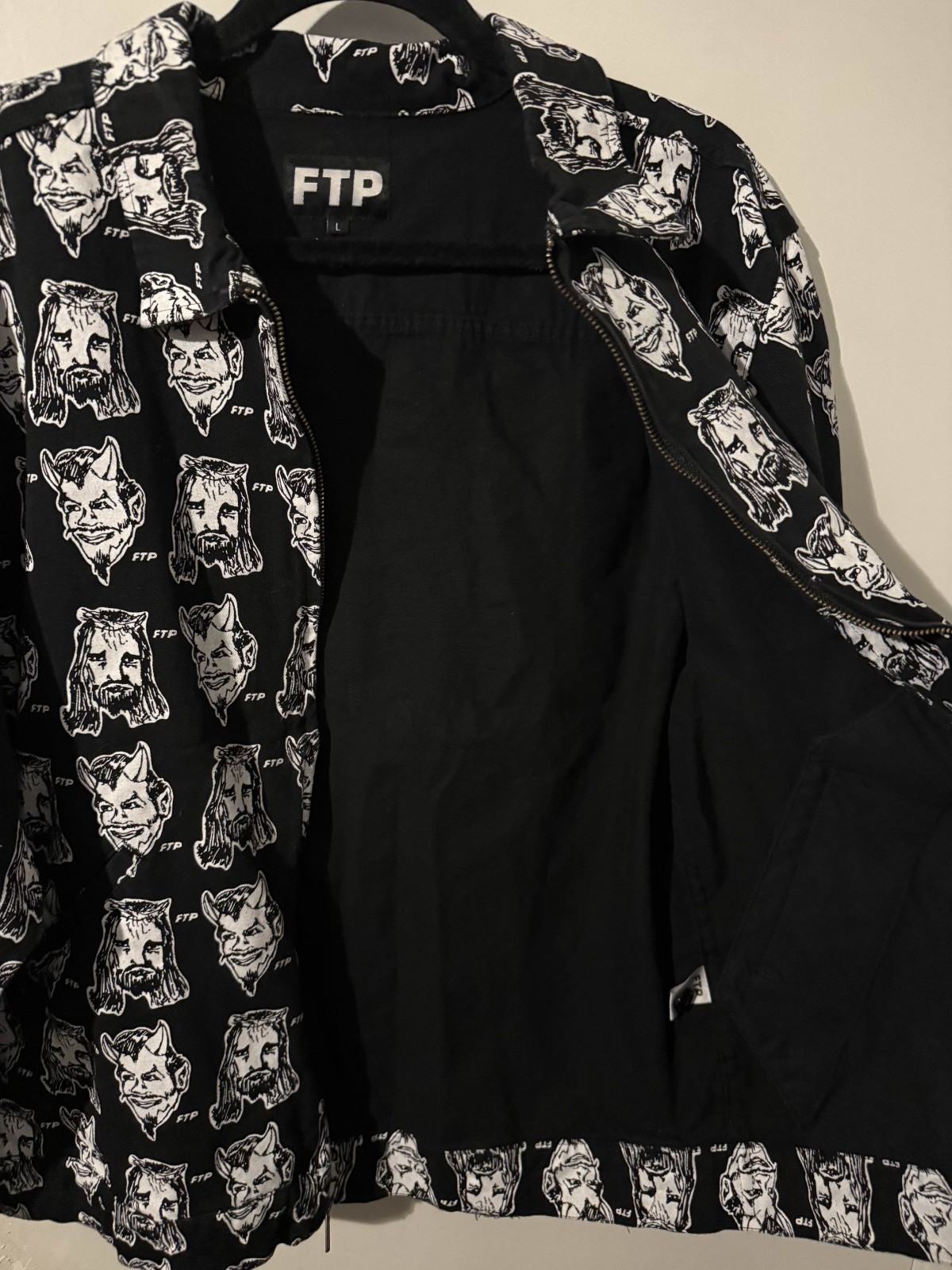 FTP Heaven Or Hell Work Jacket, Black (Size: Large)