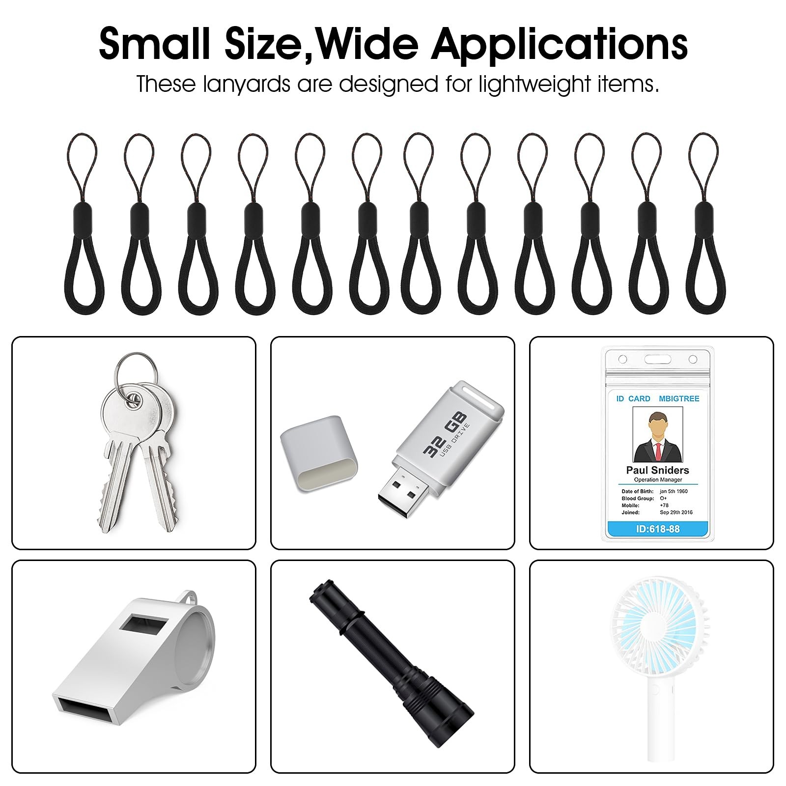 Finger Lanyard, 4.72inch Adjustable Wrist Neck Lanyards Nylon Finger Strap Po…