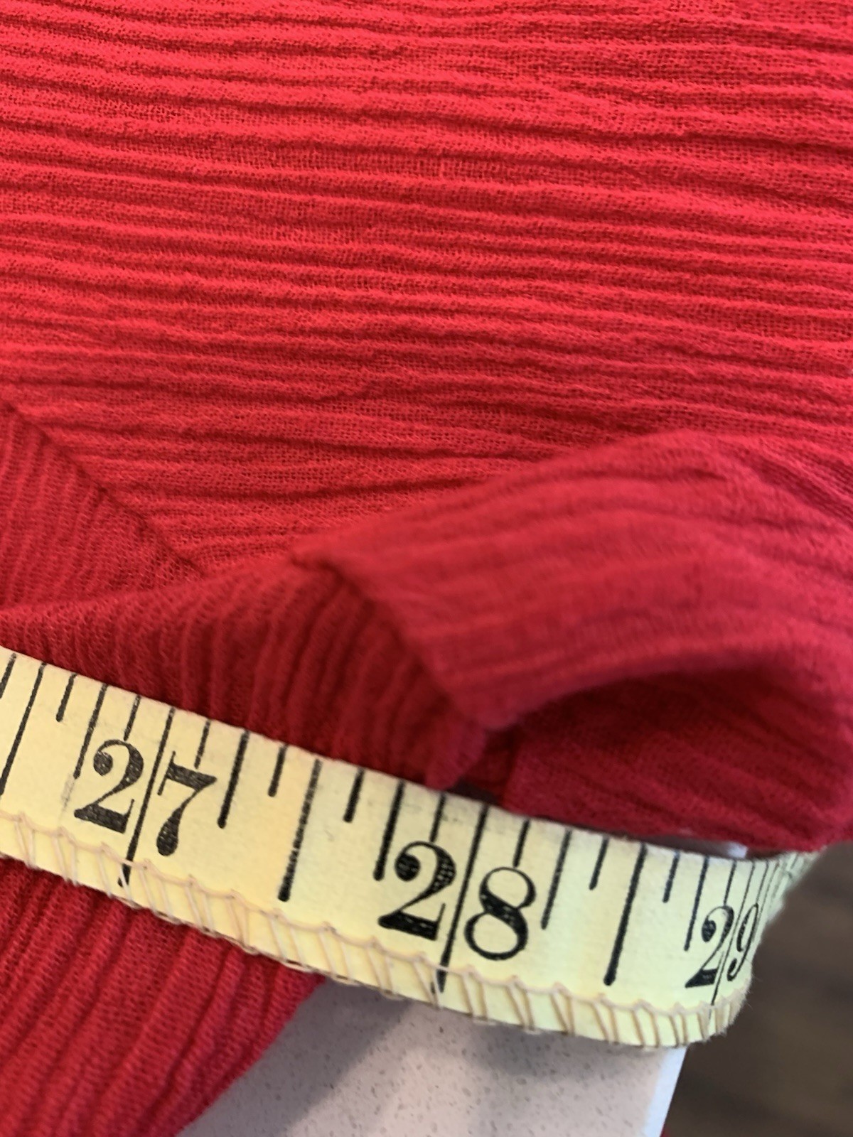 Roman’s Long Blouse Red Gauzy And Crochet Lace 20W NWOT/ Cotton