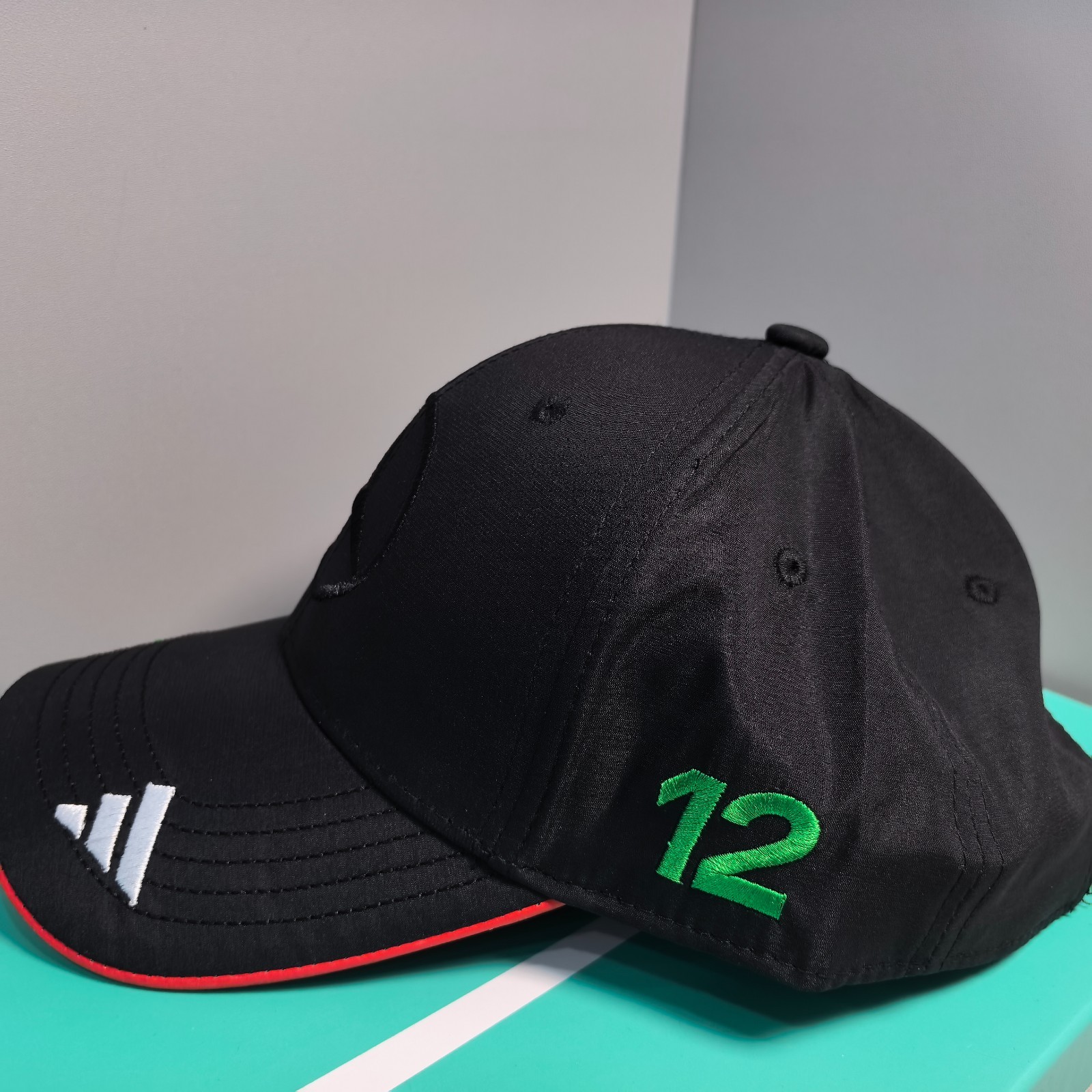 Mercedes AMG Petronas F1 NO.12 Black Adjustable Curved Brim Racing Hat