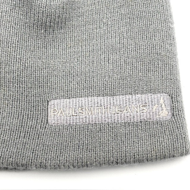 Paul Smith Jeans Gray Knit Beanie Hat Acrylic 100% One Size Excellent From Japan