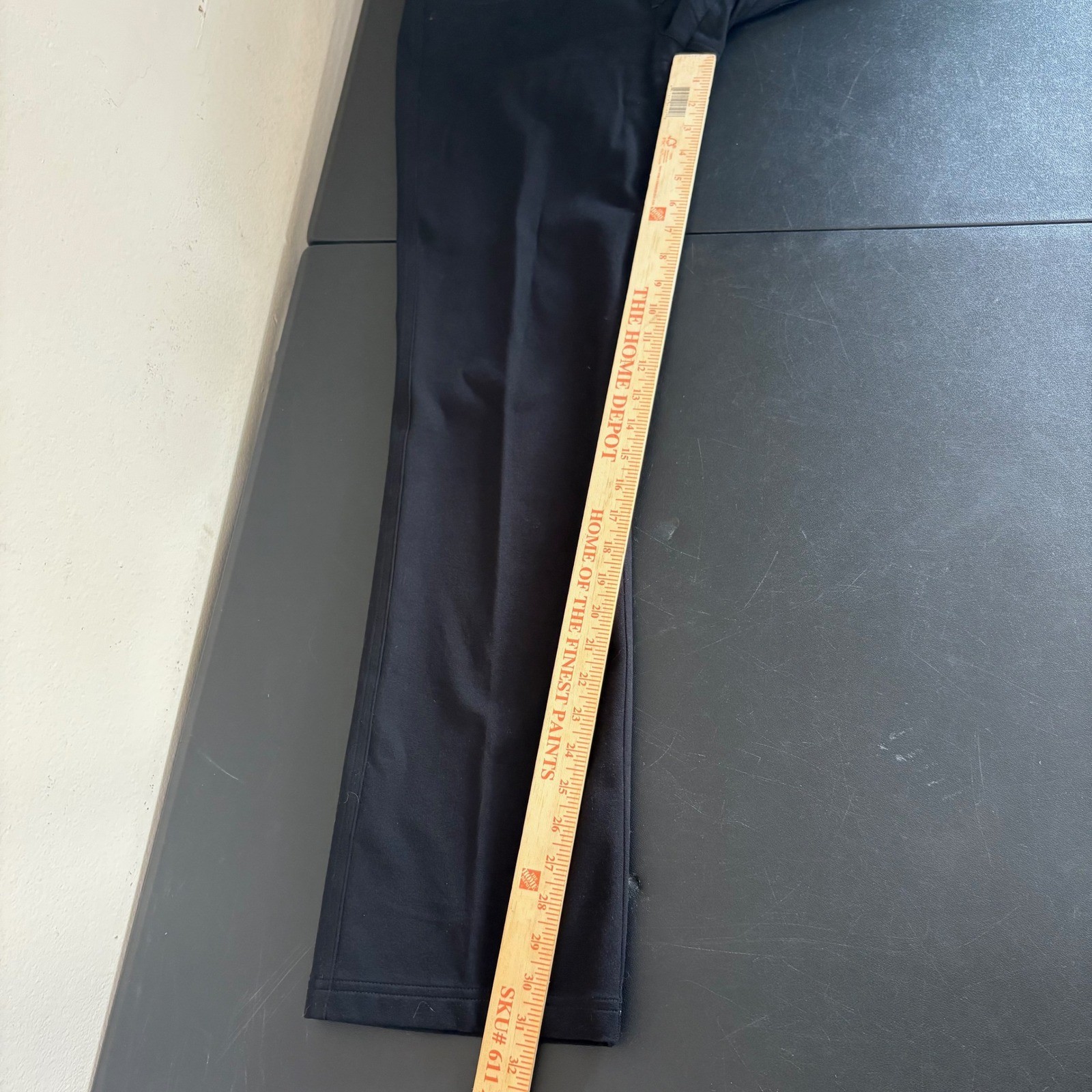 St John Black Bootcut Knit Pants Size 6 Gold Studded Back Pocket Glam Old Money