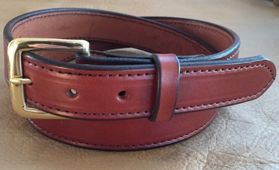 1-1/2″Plain Stitched Real Genuine Leather Casual Dress Belt Strap*Amish USA Made