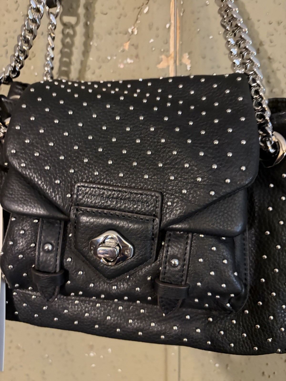 Aimee Kestenberg Chain Reaction Black Studded Satchel