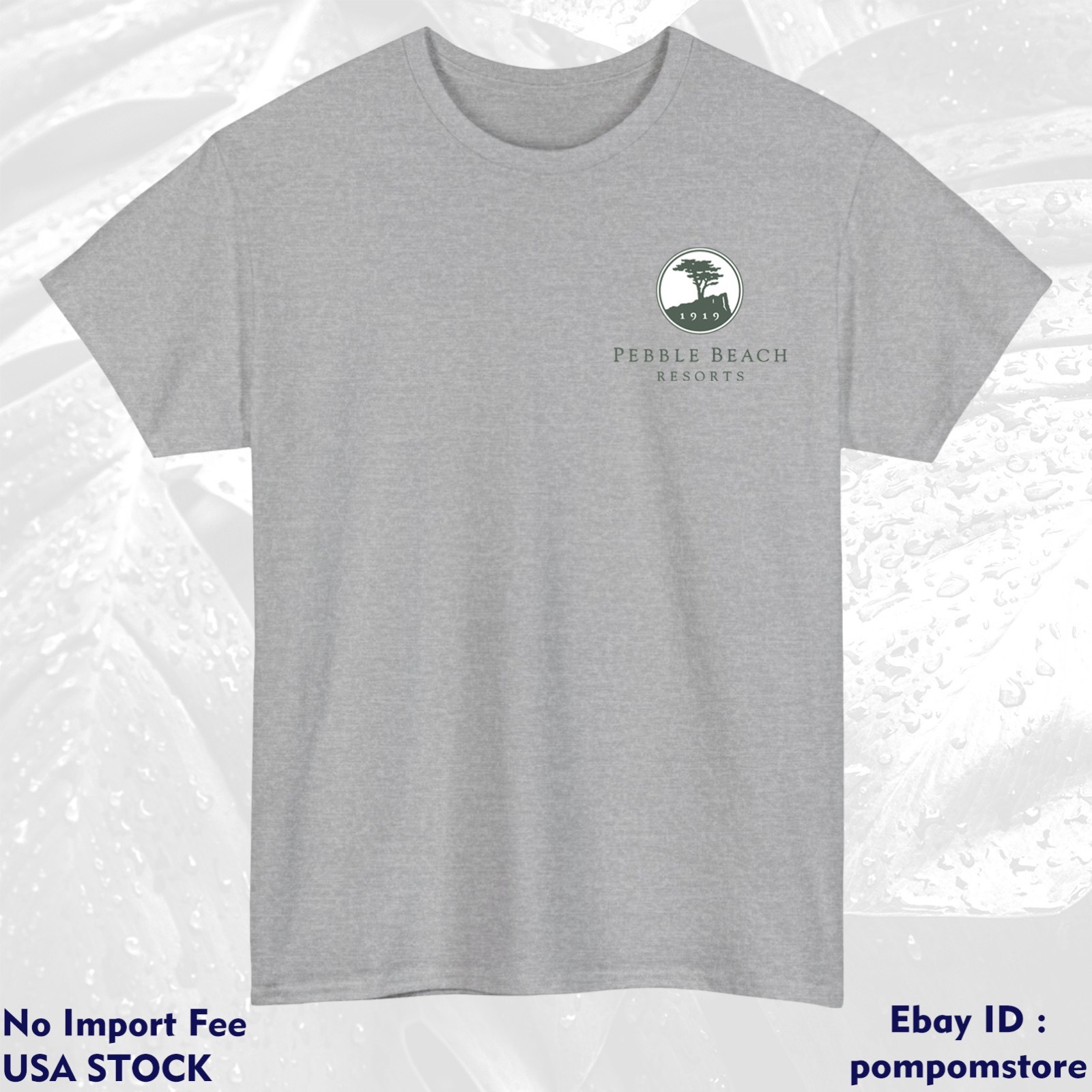 Pebble Beach Golf Club Logo Cotton Colors S M L XL 2XL 3XL – 5XL Made In USA