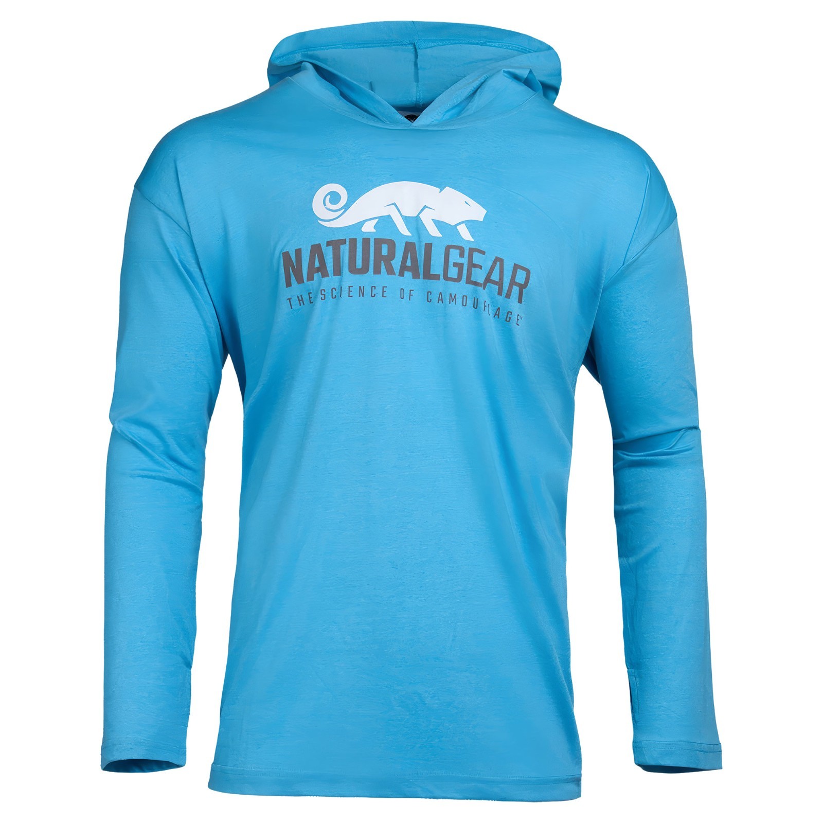 Natural Gear Tri-Blend Lightweight Hoodie (M)- Bluebird