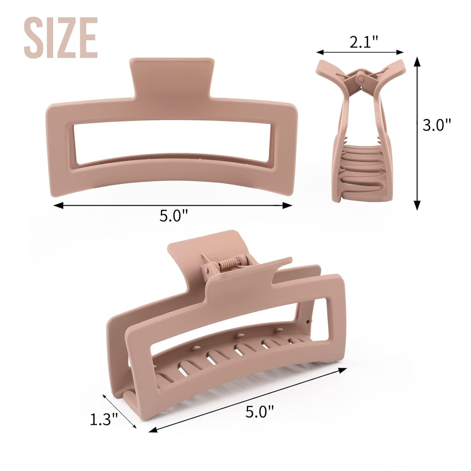 5 Inche Extra Large Claw Clips for Thick Hair and Long Hair, 4 Pack Xl Jumbo Cla