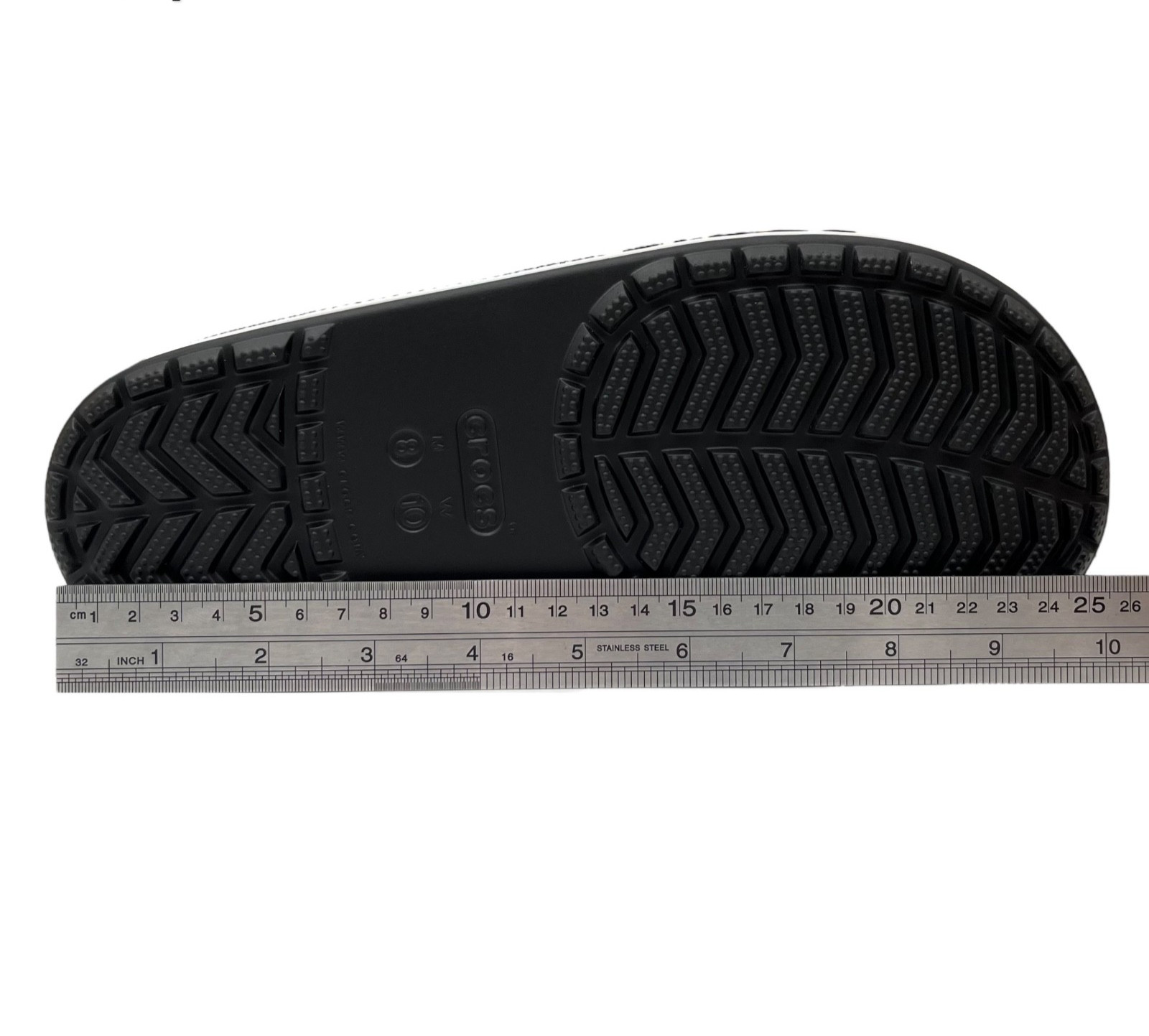Crocs Bayaband Womens Slide Sandal Sz 10 Black White Water Friendly Lightweight
