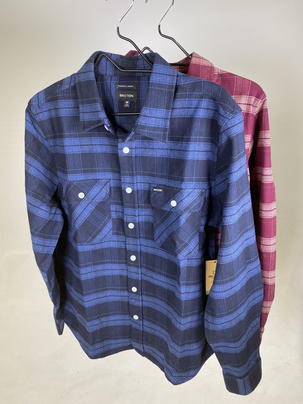 Brixton BOWERY L/S Stretch X Flannel Sizes S, M, L, XL, XXL – Various Colors-New