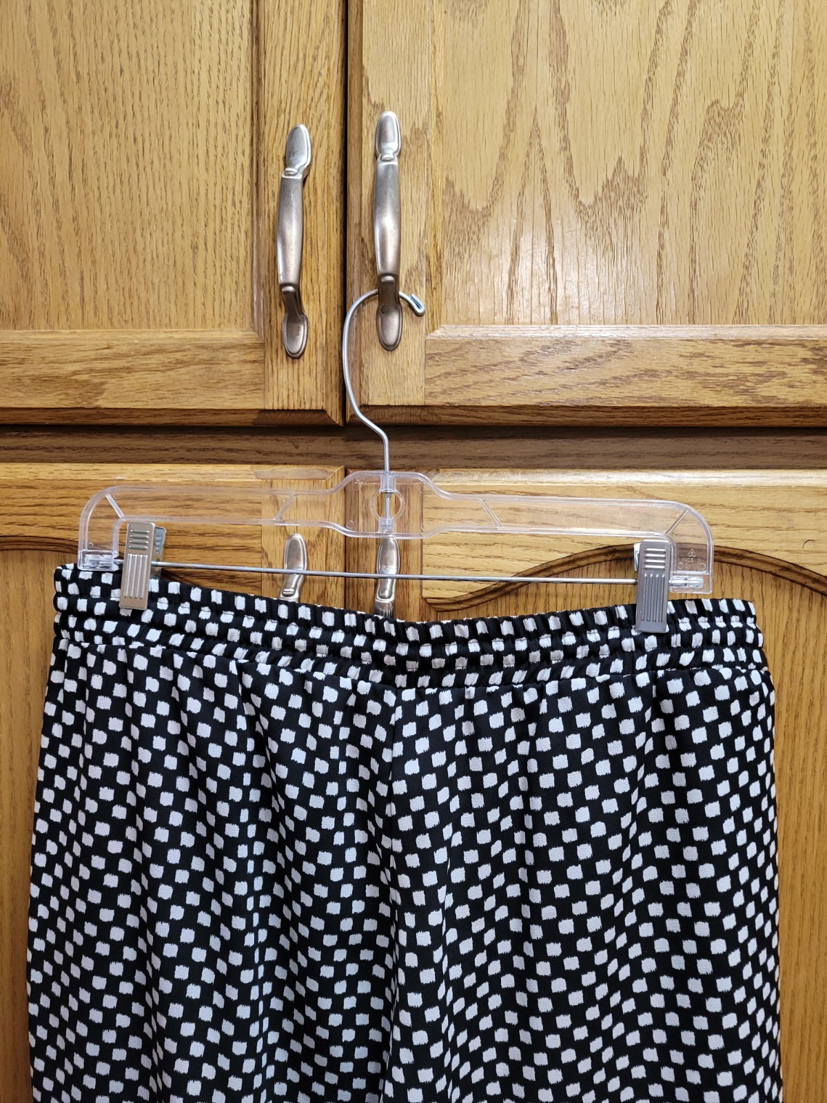 Black & White Checkered Lite Wght Strait Leg Beach Pants By Zac&Rachel sz Lrg