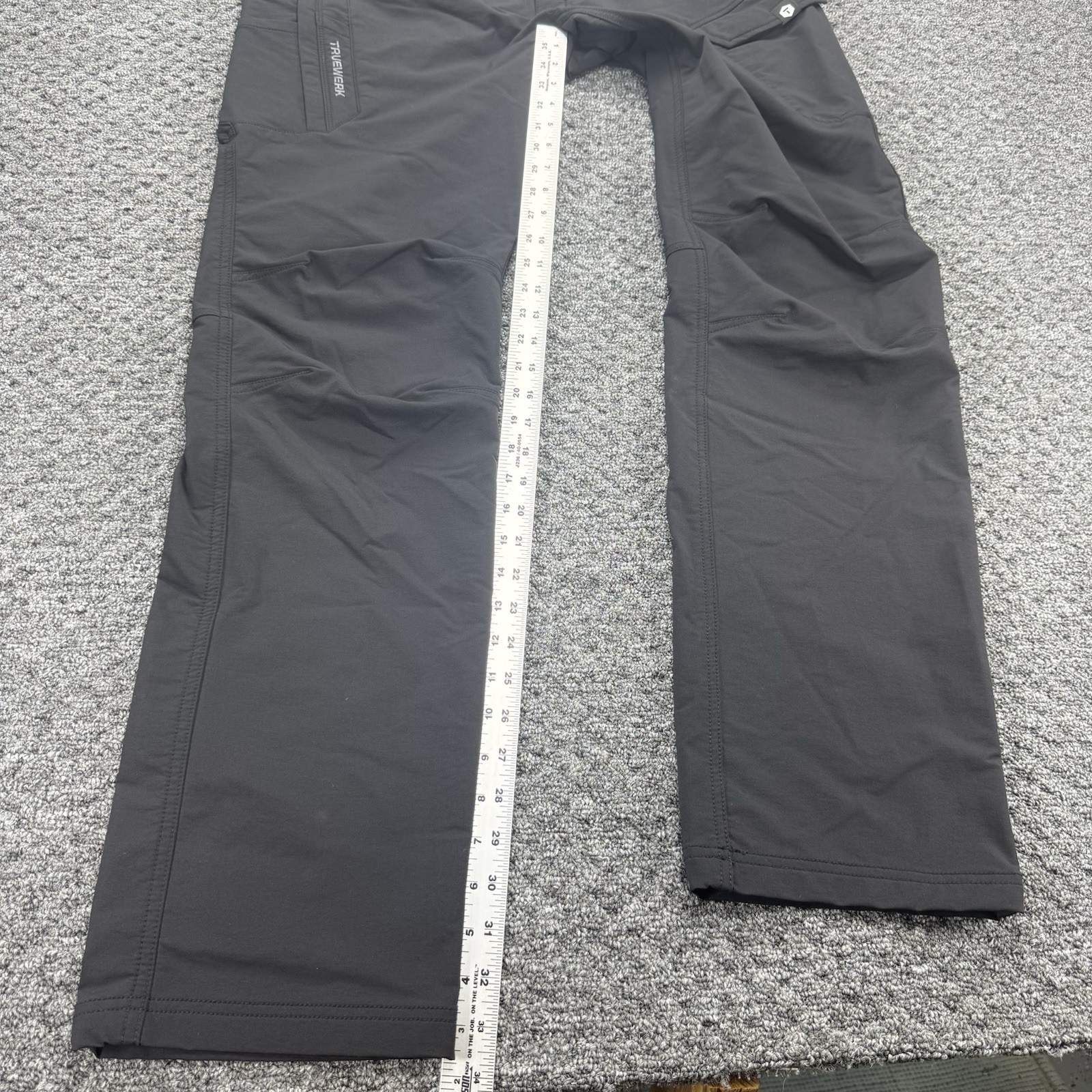 Truewerk T2 Werk Pant Mens 34×34 Black Cargo Utility Workwear EUC