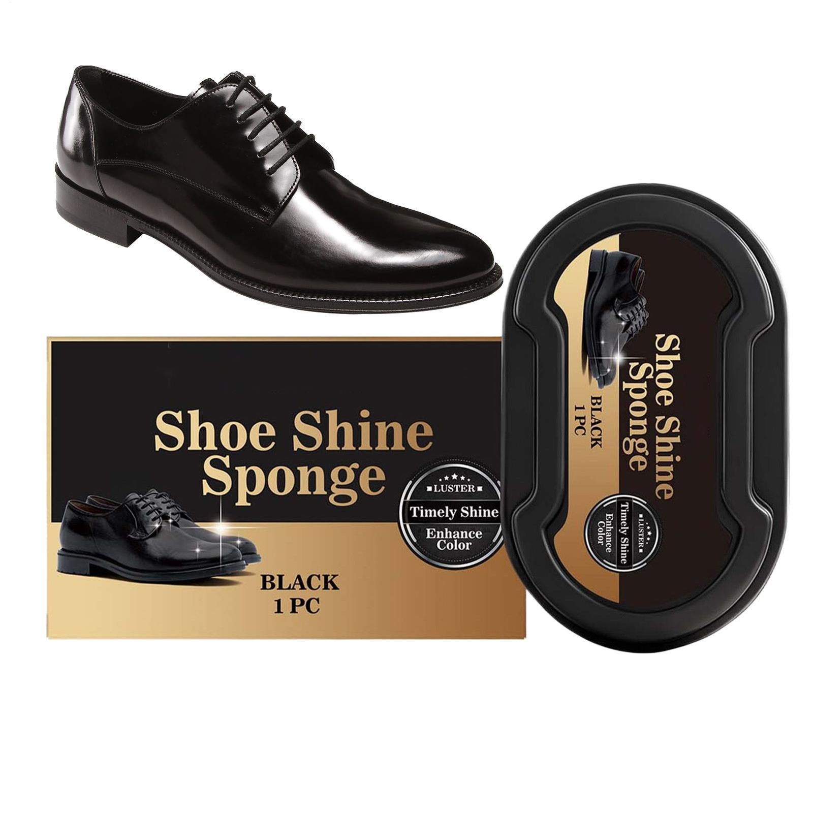 Shoe Shine Sponge – Instant Shine Sponge for Leather Shoes Boots Quick Polisher