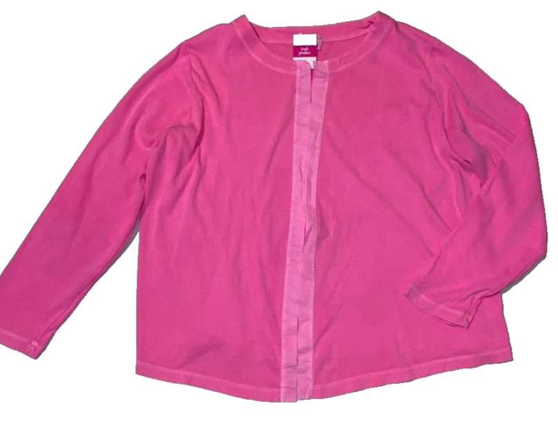 Fresh Produce 2x cosmos pink $74 essential jersey cotton open cardigan top nwt