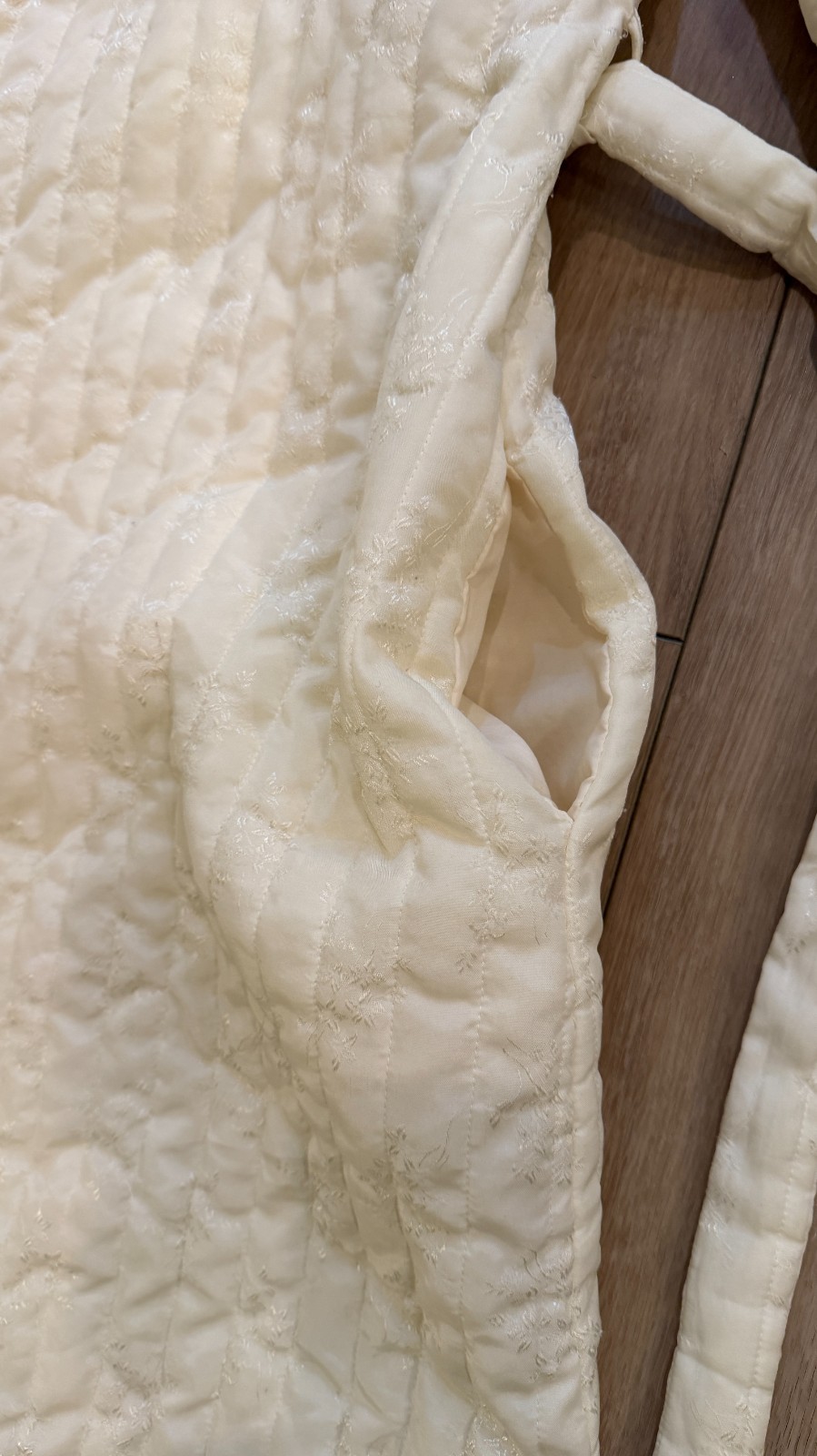 Vtg Evan-Picone Quilted Fully Lined Luxurious Lounge Arnel Robe-Women’s M-Tie
