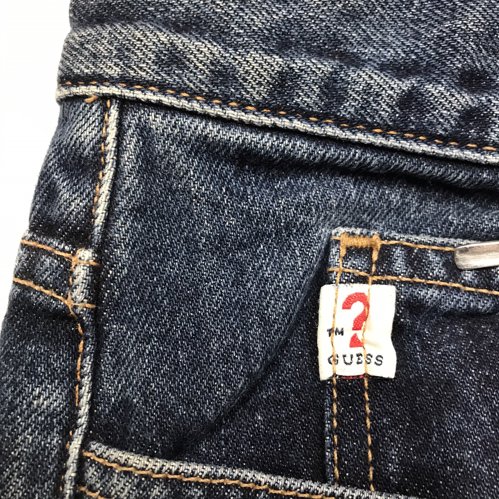 Vintage GUESS 1050 Jean Men 34×28 Tapered Relaxed Fit Dark Wash USA Made Denim