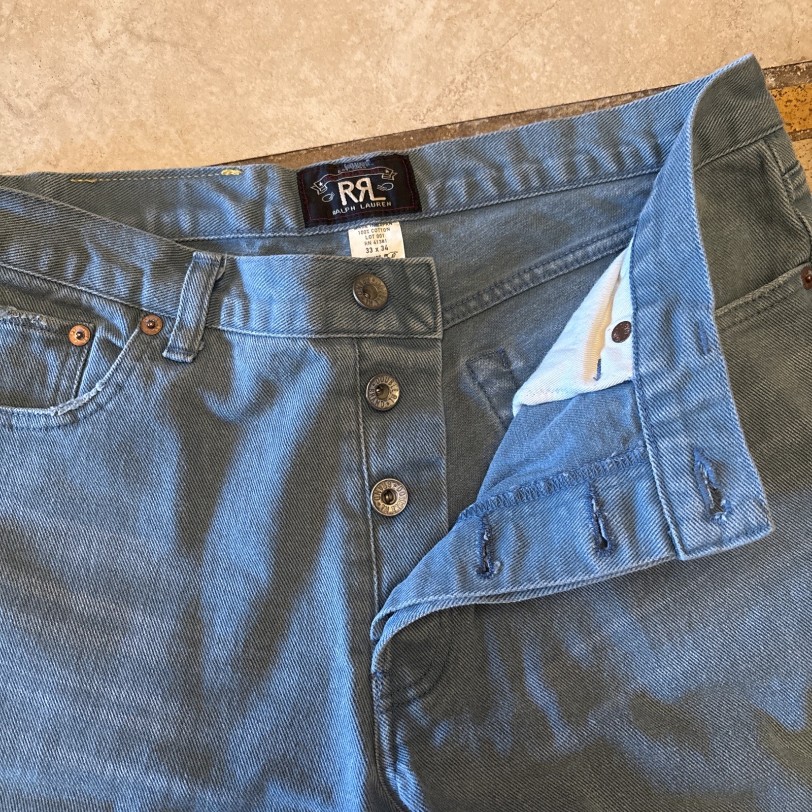 Double RL Ralph Lauren Jeans Made In Japan in Blue Color Denim 33 X 34