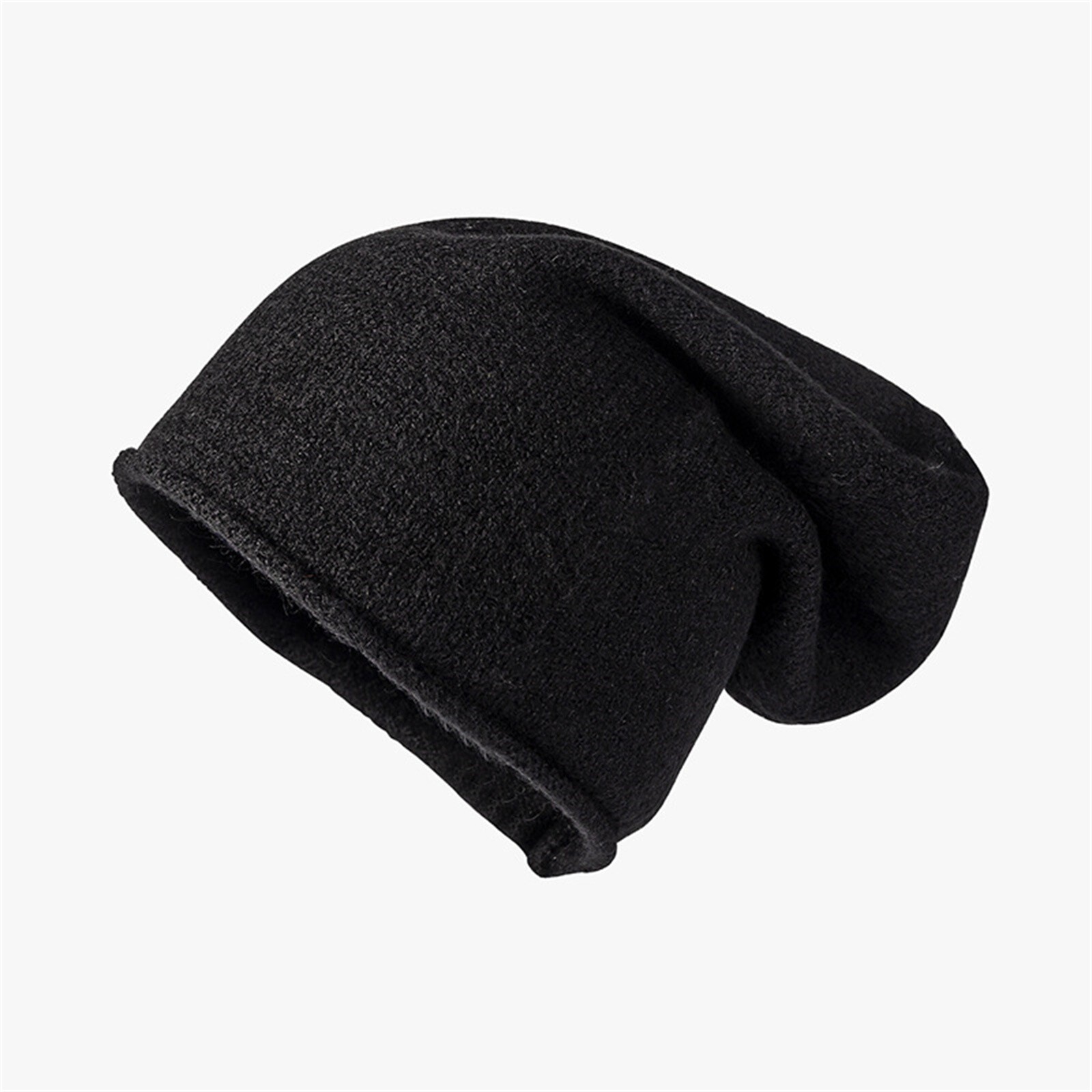 Cashmere Beanie Hat Women Winter Knitted Slouchy Oversized Warm Men Cap HatRM