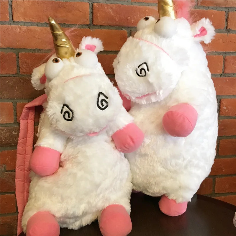 Despicable Me White Unicorn Plush Backpack Bag 50cm Kids School Toy Bag