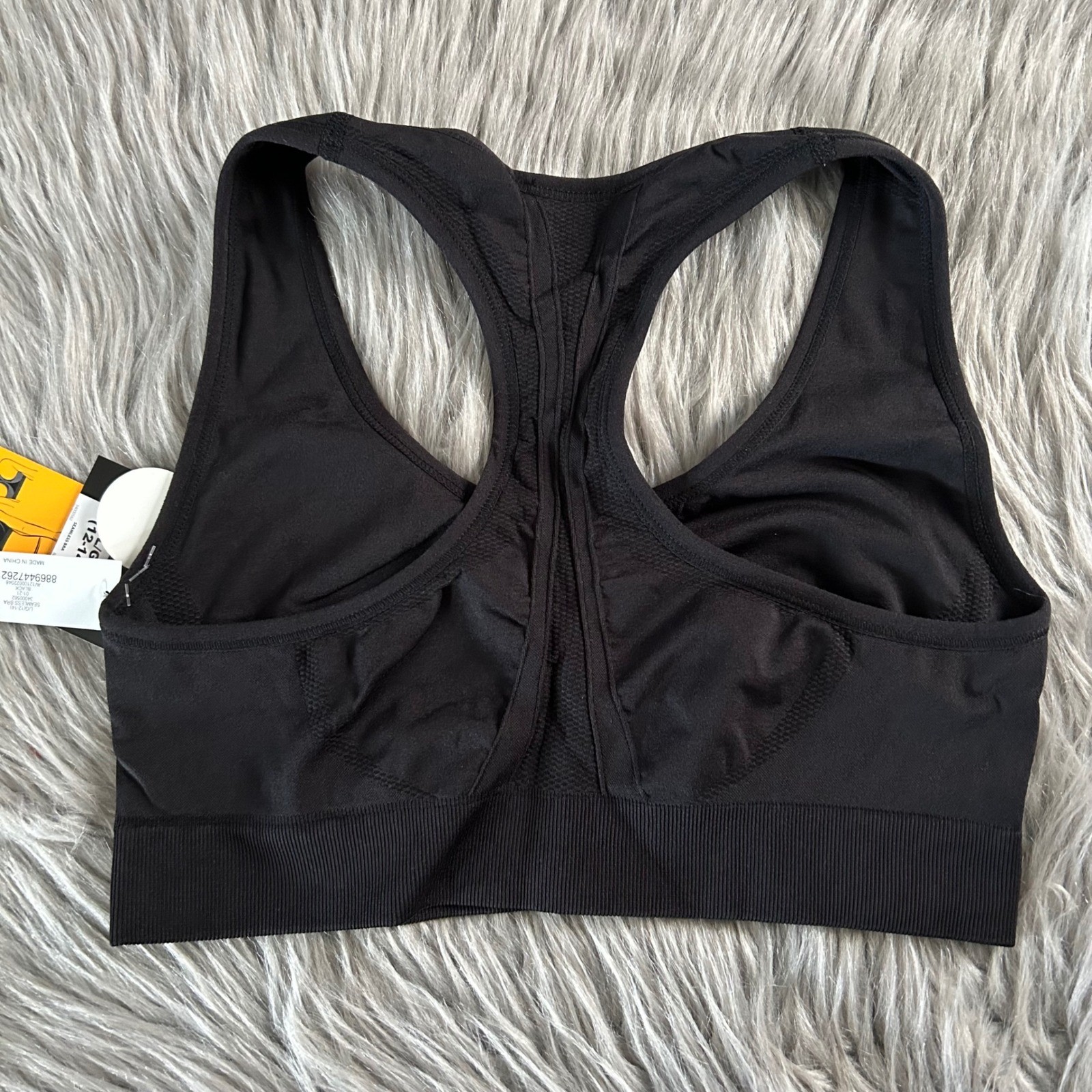 Avia Sports Racerback Sports Bra Womens Size Large Black Reversible Seamless