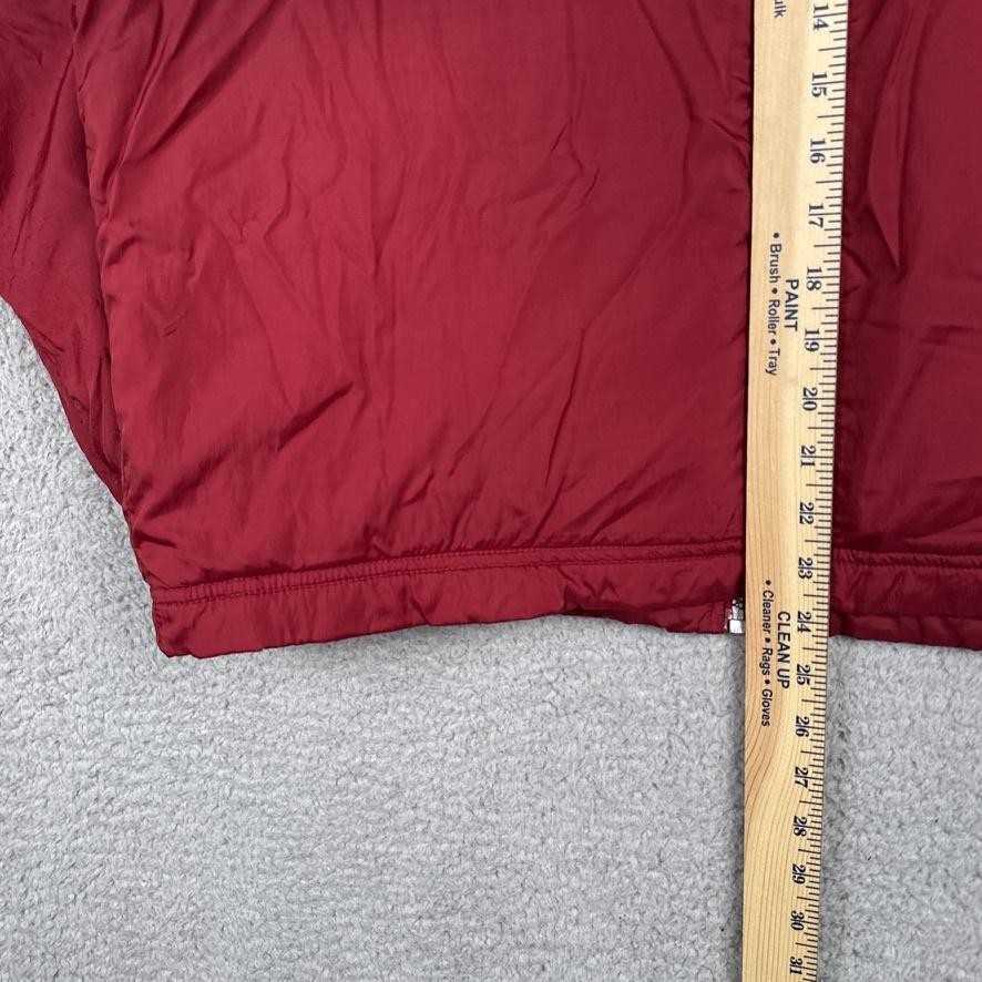 Vintage Nike Jacket Mens Medium Red Hooded Insulated Windbreaker N Logo 90s