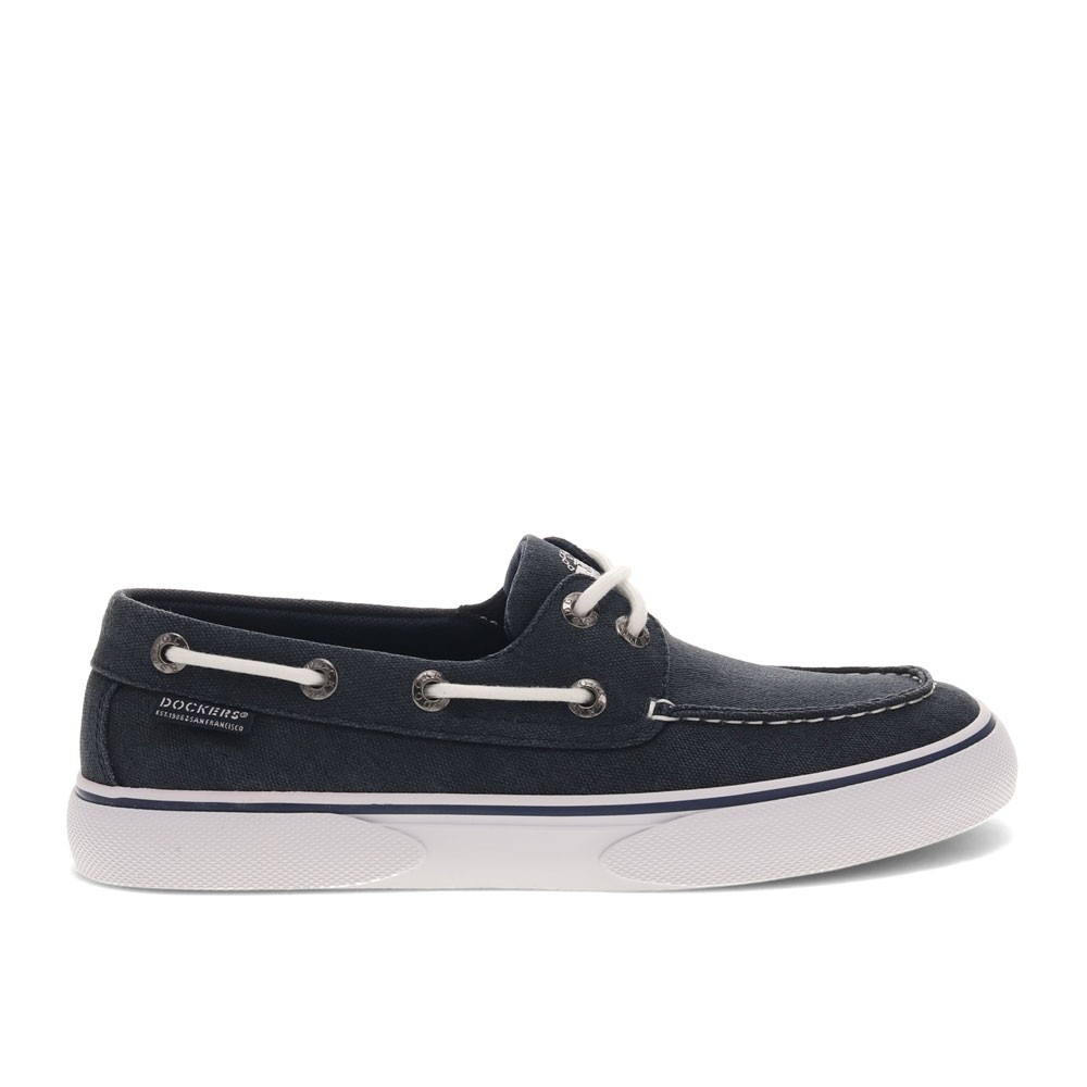 Dockers Mens Rowe Canvas Casual Lace Up Boat Shoe