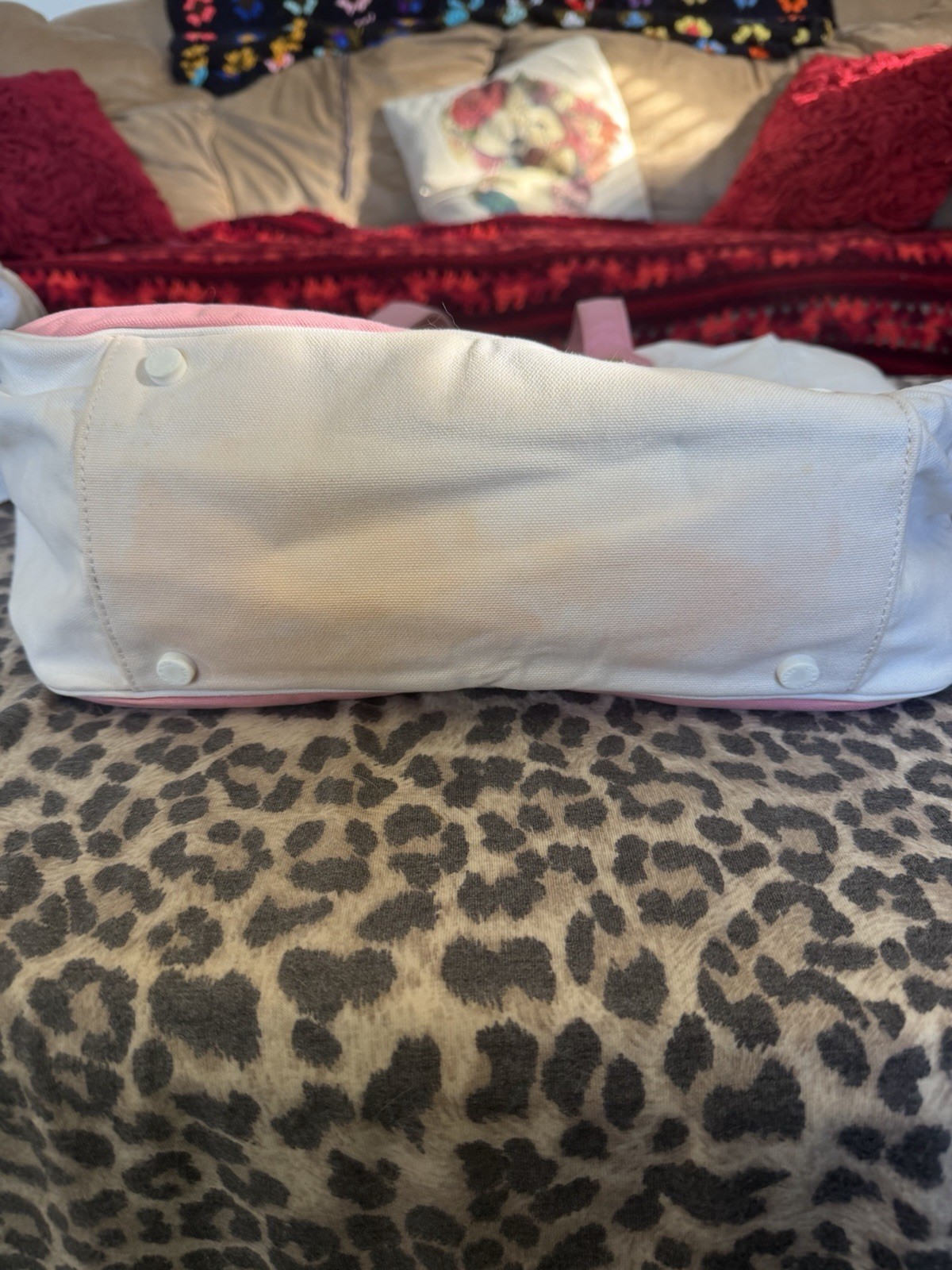 Authentic chanel canvas tote /damaged /see photos/read description
