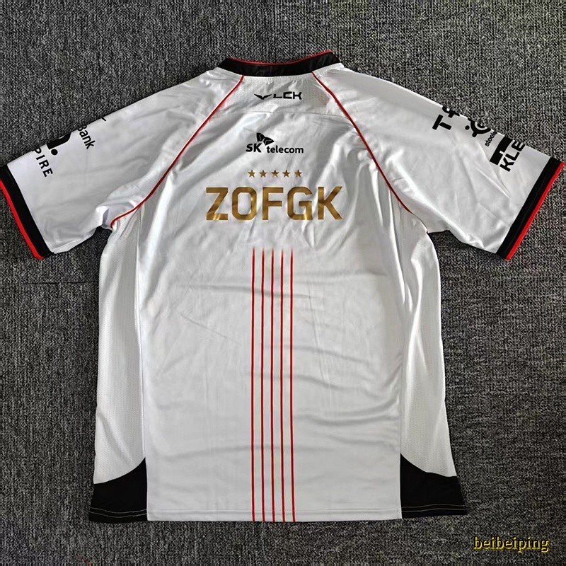 2025 New LCK Team T1 Uniform Jersey S15 TShirt Faker Zofgk LOL TEE White T-shirt