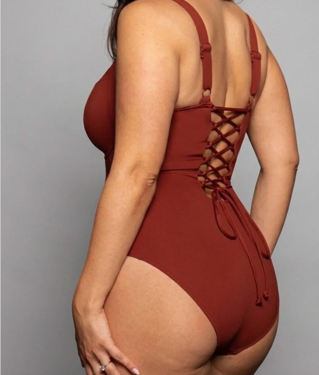 TA3 Lifty Copper Moderate Coverage One Piece Swimsuit Women Small Reg/Long D/DD