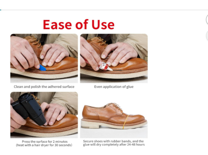 Shoe Glue, Strong, Clear Shoe Repair Glue for Sneakers, Boots, Handbags, Soles,